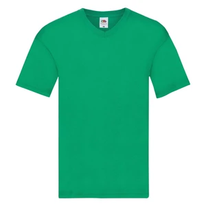 Green T-shirt Original V-neck Fruit of the Loom