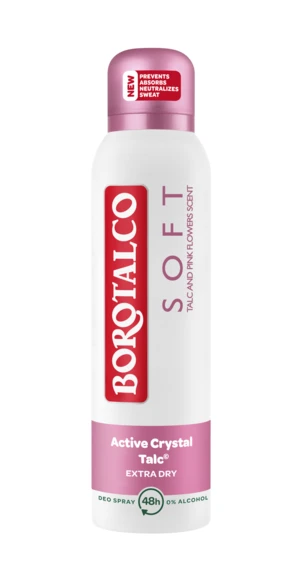 BOROTALCO Soft Talc & Pink Flower, Deodorant sprej pro ženy 150 ml