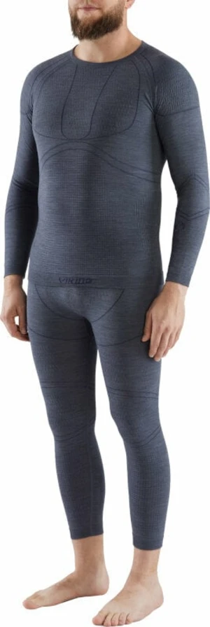 Viking Lan Pro Merino Set Base Layer Gri închis 2XL Lenjerie termică