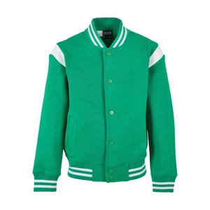 Boys Inset College Sweat Jacket bodegagreen/white