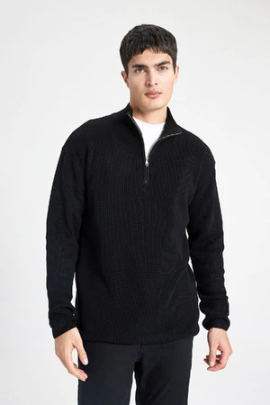 DEFACTO Loose Fit Turtleneck Thessaloniki Fabric Sweater