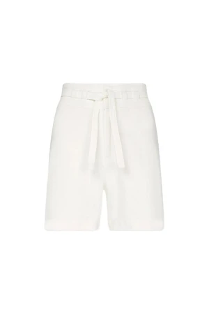 Tommy Hilfiger Shorts - DNM FLARE HW SHORT WHITE BELT white