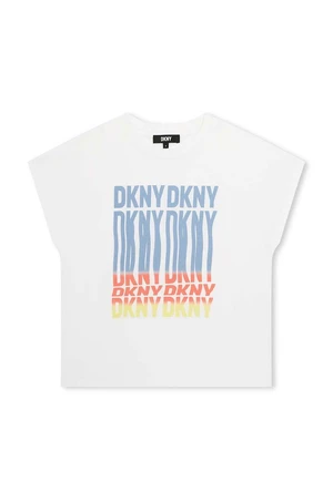 Dětské tričko Dkny bílá barva