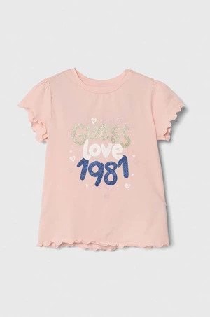 Detské tričko Guess ružová farba, K4YI15 K6YW4
