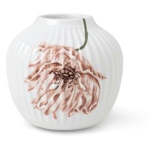 Biały porcelanowy wazon Kähler Design Poppy, wys. 13 cm