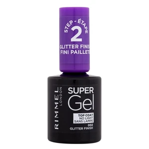 RIMMEL LONDON Super Gél Lak na nechty Top Coat 002 Glitter Finish 12 ml