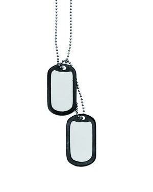 US ID známky DOG TAGS Mil-Tec® - strieborné (Farba: Strieborná / čierna)