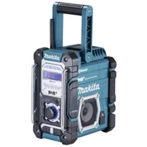 Odolné rádio Makita DMR112, AUX, Bluetooth, USB, tyrkysová, černá