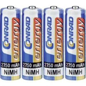 Akumulátory Conrad energy, Ni-MH, AA, 2700mAh, 4 ks