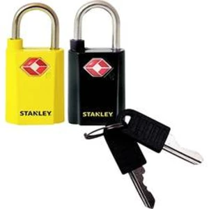 TSA visací zámek na klíč Stanley 81181 393 401, 20 mm, sada 2 ks, žlutá, černá