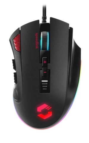 Myš Speed Link Tarios RGB (SL-680012-BK) čierna hracia myš • optický senzor • rozlíšenie 12 000 DPI (24 000 DPI interpolovane) • 12 programovateľných 