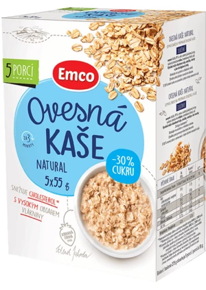 Ovesná kaše natural -30% cukru