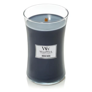 WoodWick Vonná svíčka váza velká Indigo Suede 609,5 g