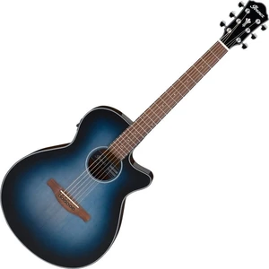 Ibanez AEG50-IBH Indigo Blue Burst Chitară electro-acustică Jumbo