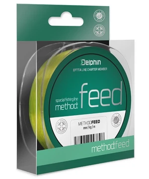 Delphin vlasec method feed fluo žltá 150 m-priemer 0,14 mm / nosnosť 4 lb