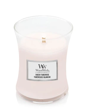 WoodWick Vonná svíčka váza Sheer Tuberose 275 g