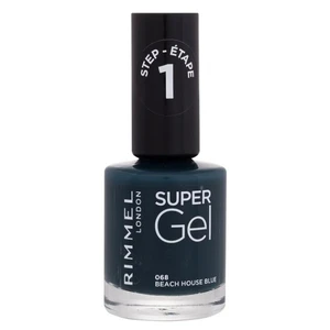 RIMMEL LONDON Super Gel lak na nehty Step1 068 Beach House Blue 12 ml