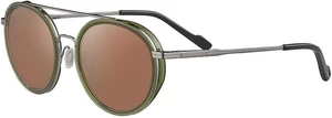 Serengeti Geary Shiny Light Gunmetal Shiny Dark Green Acetate/Mineral Polarized Drivers Occhiali lifestyle