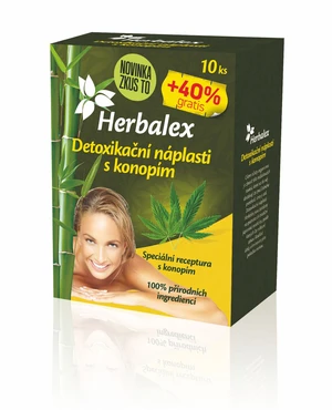 Herbalex Detoxikační náplast s konopím 10 ks + 40 % zdarma