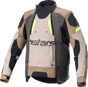 Alpinestars Halo Drystar Jacket Dark Khaki/Sand Yellow Fluo 4XL Chaqueta textil