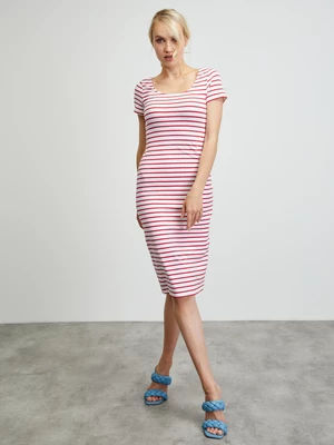 Red-white striped basic dress ZOOT Junne
