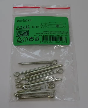 MDtools Závlačky DIN 94 Zn, pozinkované, různé rozměry Velikost: 2.5x25 mm