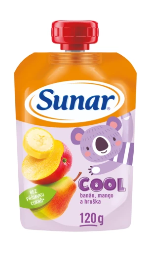 Sunar Cool ovocná kapsička hruška, banán, mango 12m+ 120 g