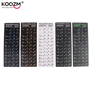 Russian Korean English Arabic Hebrew Keyboard Stickers Letter Alphabet Layout Sticker For Computer Desktop PC Laptop Accessories