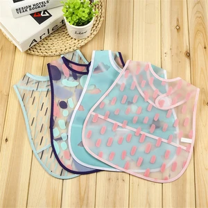 2023 New EVA Waterproof Baby Feeding Bib Meal Pocket Baby Saliva Towel Baby Apron Smock Rice Feeding Pocket 0-3T bavoir bébé