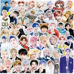 10/56Pcs Kpop JAEMIN Stickers Wang Jiaer Sticker for Luggage Laptop Fridge Bike Car Decals Fans Toys Phone Case Waterproof