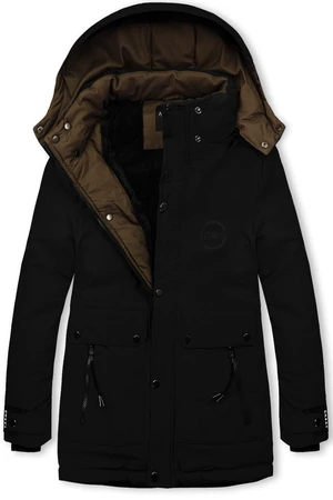 Winterjacke für Jungen Schwarz/Khaki