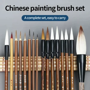 6/9/12/16Pcs Chinese Painting Brush Beginner Calligraphy Drawing Bamboo pen curtain Set Landscape Drawing Writing Art Supplies