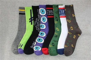 2018 Eyes Middle finger Harajuku Skate Tube Socks Men and women Street socks