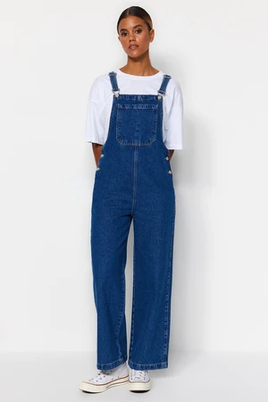 Trendyol Dark Blue Denim Overalls, Overalls