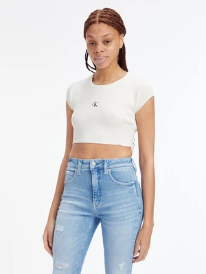 Calvin Klein Jeans Crop top Bílá