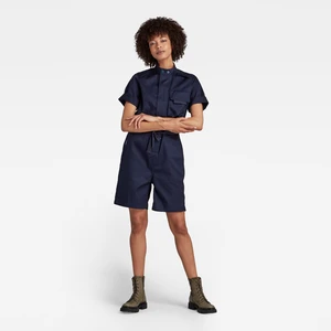 G-STAR Overal - Shortsleeve workwear playsu tmavomodrý