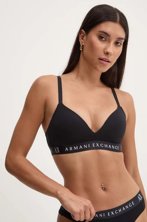 Podprsenka Armani Exchange čierna farba, jednofarebná, 947027 CC502