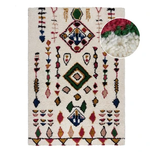 Kremowy wełniany dywan tkany ręcznie 200x290 cm Moroccan Fes – Flair Rugs