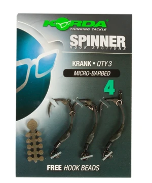 Korda háčiky spinner hook sections krank-veľkosť 6