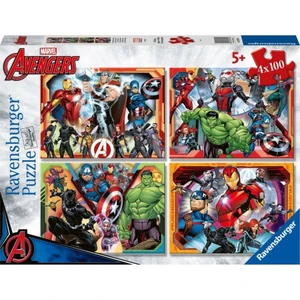 Ravensburger Puzzle Marvel Avengers set 4 x 100 dielikov