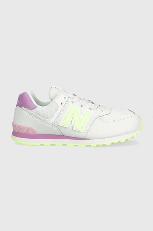 Dětské sneakers boty New Balance GC574CX bílá barva