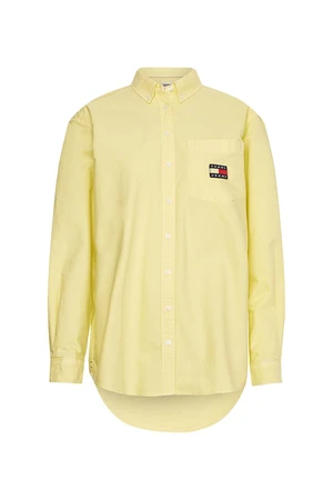 Tommy Jeans Košeľa - TJW BADGE BOYFRIEND SHIRT žltá