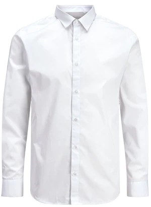 Jack&Jones PLUS Pánská košile JJJOE Slim Fit 12200623 White 7XL