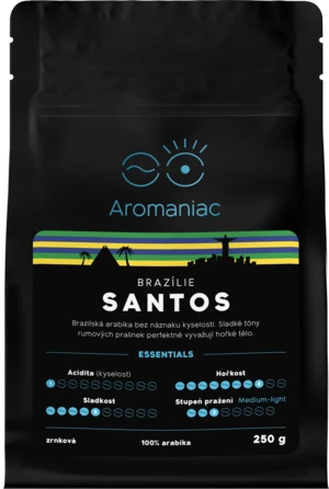 AROMANIAC Brazílie Santos, zrnková 250 g