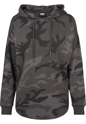 Women's Oversized Camo Hooded Dark Camo