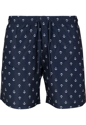 Patterned swimsuit shorts anchor/navy