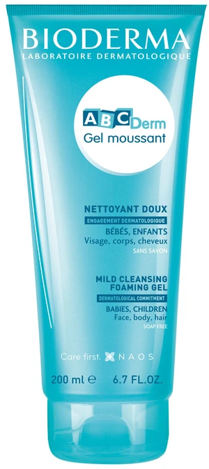 BIODERMA ABCDerm Gel moussant jemný pěnivý čisticí gel pro kojence a děti 200 ml