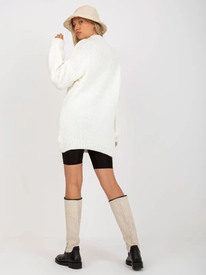 Ecru knitted oversize dress