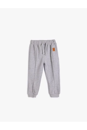 Koton Jogger Sweatpants with Tied Waist Applique Detail