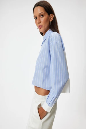 Koton White Striped Youth Shirt